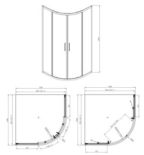 Душевое ограждение Azario OSTIN AZ-121 S А 100*100*195